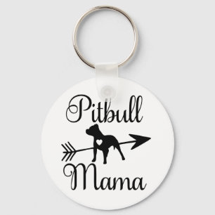 Cute Pit Bull Mum Dad Puppy Dog Funny Pitbull Key Ring