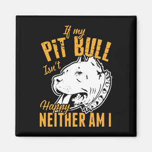 Cute Pit Bull Mum Dad Puppy Dog Funny Pitbull Magnet