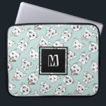 Cute Pit Bull Terrier Dog Pattern Monogram Laptop Sleeve<br><div class="desc">Ever since I adopted my pit bull dog,  Nami,  I have become an advocate for pit bulls. They are so loyal and loving. I drew different kinds of pit bulls with various facial expression using a brush pen and ink pen.</div>
