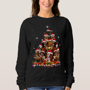 Cute Pitbull Christmas Tree Dog Santa Xmas Funny P Sweatshirt