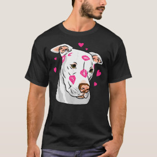 Cute Pitbull Dog Love And Hearts Funny Pit Bull T-Shirt