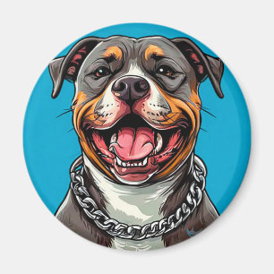 Cute Pitbull dog Magnet