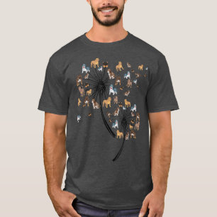 Cute Pitbull Dogs Dandelion Flower Flying Dog Owne T-Shirt