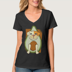 Cute Pitbull In Avocado Pitbull Lover Avocado Love T-Shirt