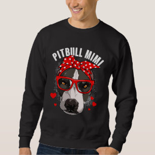 Cute Pitbull Mimi Dog  Family Matching Mothers Day Sweatshirt