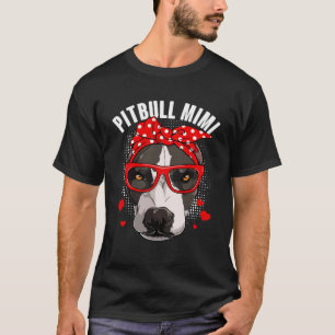 Cute Pitbull Mimi Dog  Family Matching Mothers Day T-Shirt