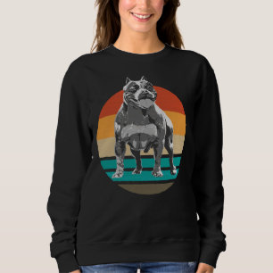 Cute Pitbull Vintage Terrier Dog Trainer Walk Sweatshirt