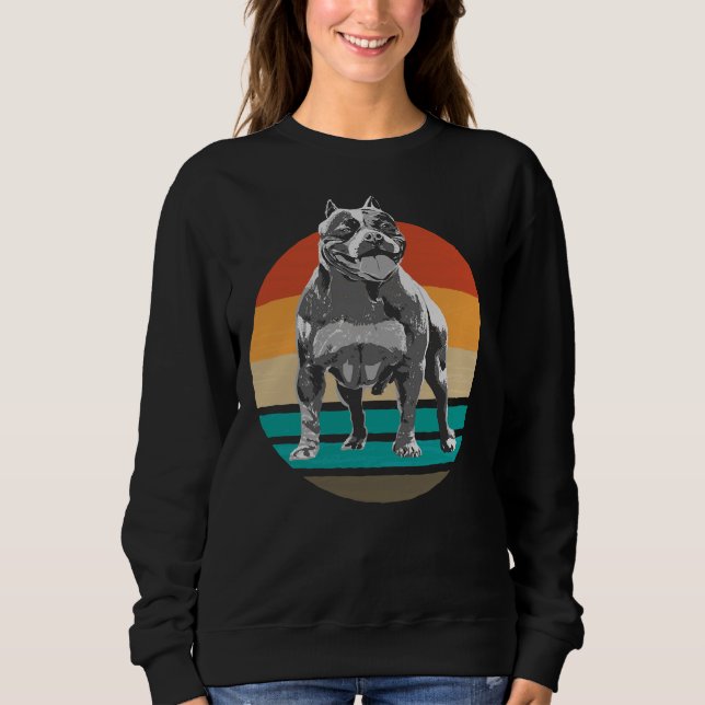 Cute Pitbull Vintage Terrier Dog Trainer Walk Sweatshirt (Front)