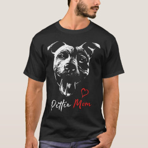 Cute Pittie Mum Cool Arty Design For Pitbull Moms T-Shirt