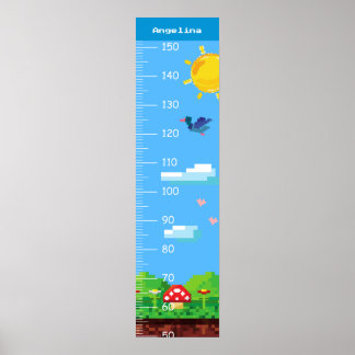 Cute Pixel Art Landscape Growth Charts