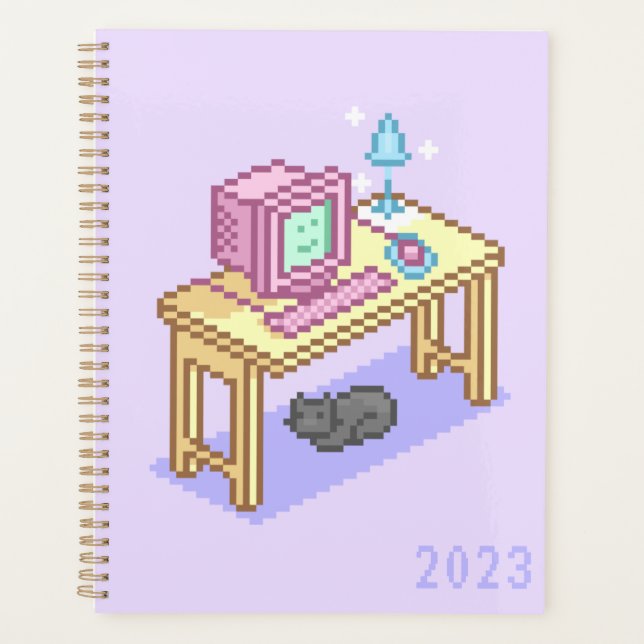 Cute Pixel Desktop Planner (Front)
