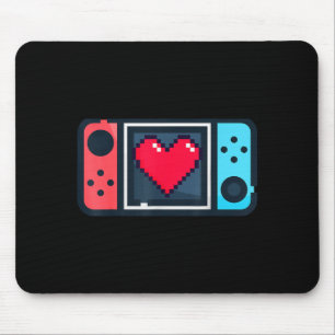 Cute Pixel Heart Gamer Valentines Day T For Men Wo Mouse Pad