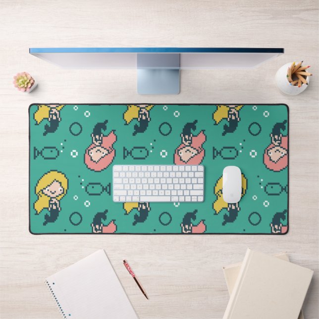 Cute Pixel Mermaid Desk Mat (Office 1)
