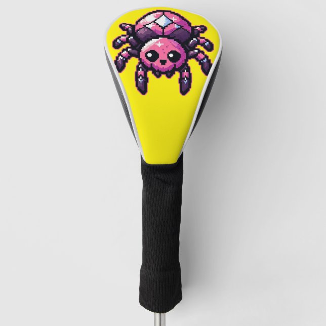 Cute Pixel Spider Golf Head Cover (Front)