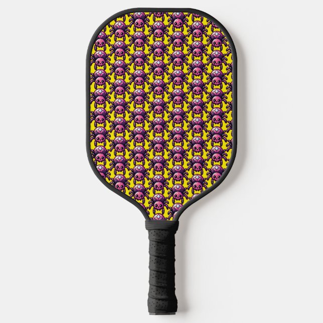 Cute Pixel Spider Pickleball Paddle (Front)