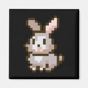 Cute Pixelated Easter Video Game Easter Bunny Gami Magnet