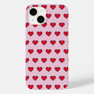 Cute pixelated heart shape Case-Mate iPhone 14 case