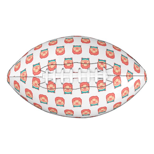 Cute pixeled clown face  football (Front)