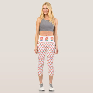 Cute pixeled clown face  throw pillow capri leggings