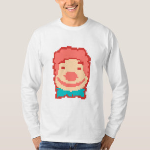Cute pixeled clown face  throw pillow golf towel T T-Shirt