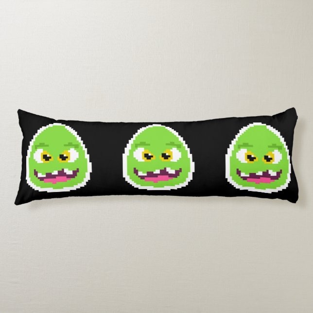 Cute  pixeled egg monster coffee mug drawstring ba body cushion (Front)