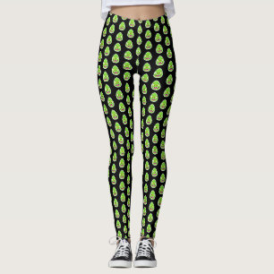 Cute pixeled egg monster leggings
