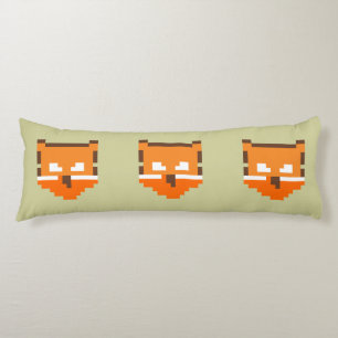 Cute pixeled fox face body cushion