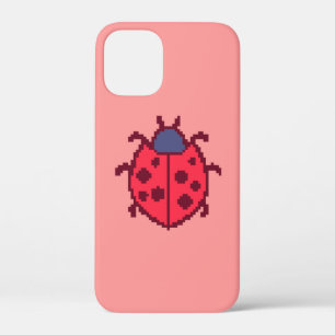 Cute pixeled ladybug insect  throw pillow iPhone 12 mini case