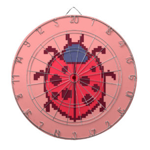 Cute pixeled ladybug insect  throw pillow dartboard