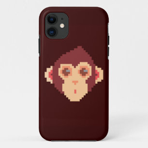 Cute pixeled monkey face Case-Mate iPhone case