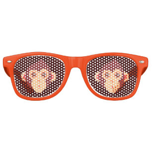 Cute pixeled monkey face retro sunglasses