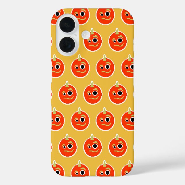 Cute pixled orange monster face  Case-Mate iPhone case (Back)