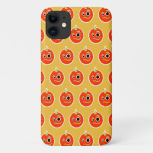 Cute pixled orange monster face  Case-Mate iPhone case