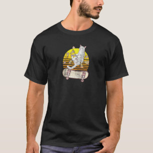Cute Pizza Cat Owner Skateboarder Skateboarding S T-Shirt