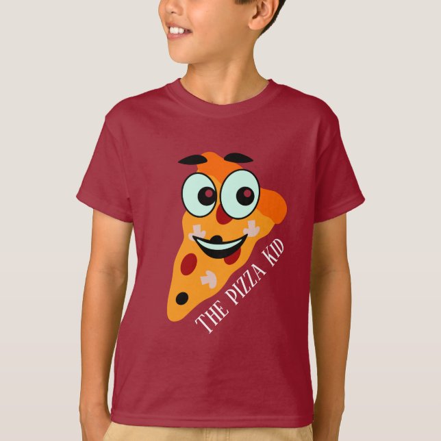 cute pizza kid add text T-Shirt (Front)
