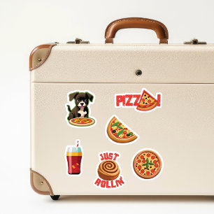 Cute Pizza Lovers Stickers - Personalise it!