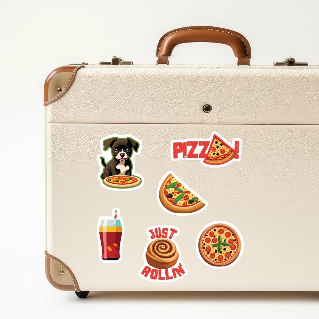 Cute Pizza Lovers Stickers - Personalise it! (Creator Uploaded)