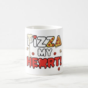 Cute Pizza My Heart Funny Foodie Pun for Pizza Coffee Mug