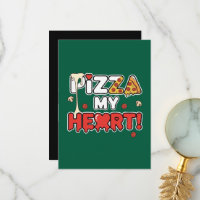 Cute Pizza My Heart Funny Foodie Pun for Pizza