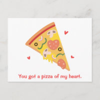 Cute Pizza of my Heart Pun Love Humour