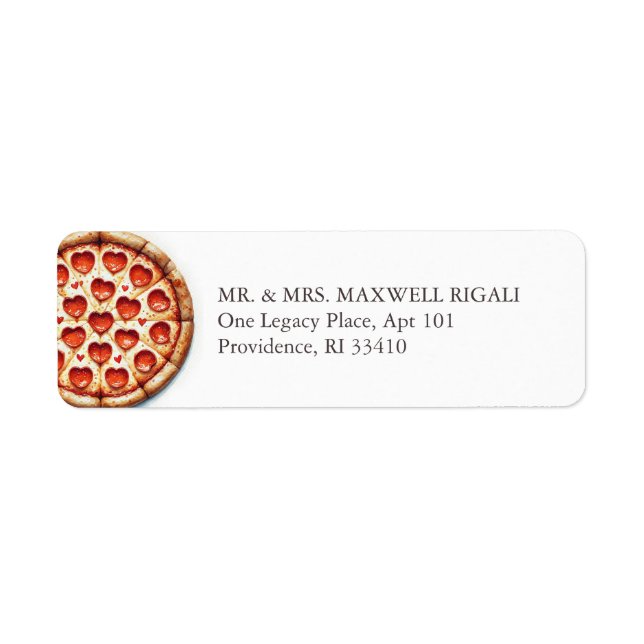 Cute Pizza Return Address Envelope Labels (Front)