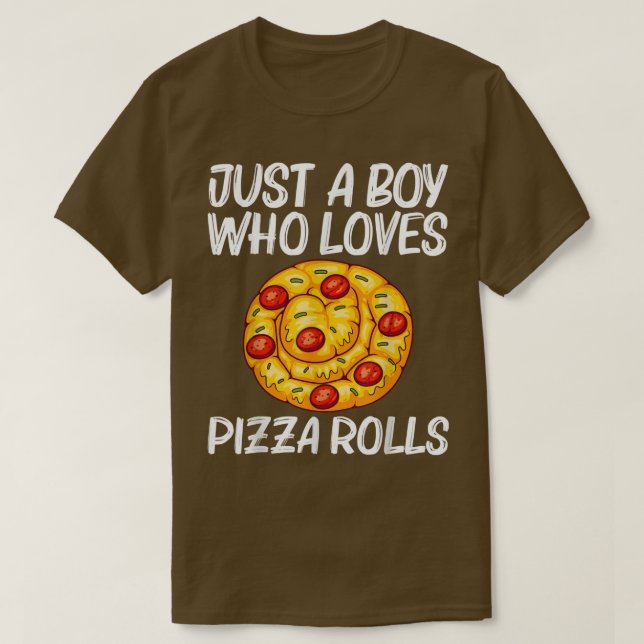 Cute Pizza Roll Design For Boys Kids Pizza Snack F T-Shirt (Design Front)