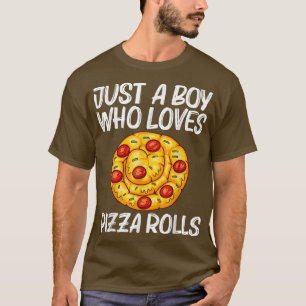 Cute Pizza Roll Design For Boys Kids Pizza Snack F T-Shirt