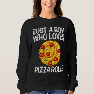 Cute Pizza Roll For Boys Kids Pizza Snack Food   Sweatshirt