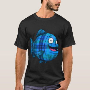 Cute Plaid Fish T-Shirt