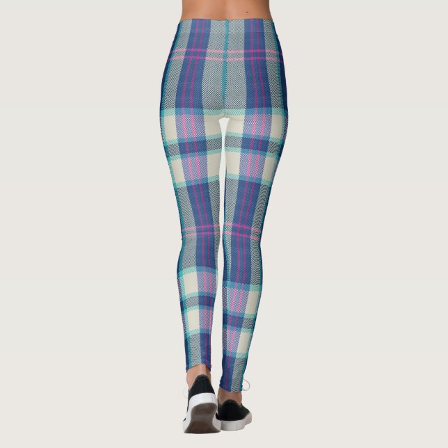 Cute Plaid Pattern Leggings (Back)
