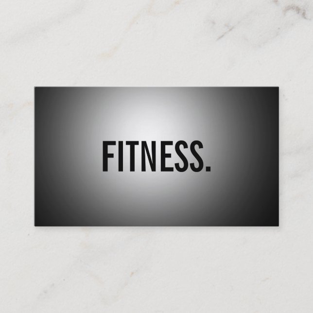 Cute Plain Grey Fitness Business Card (Front)