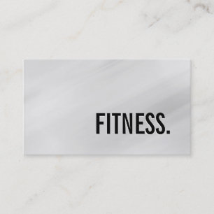 Cute Plain Grey Pattern Fitness Business Card
