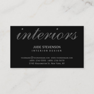 Cute Plain Interior Designer Business Card