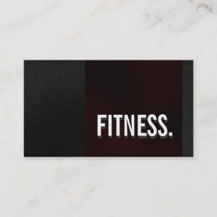 Cute Plain Red Grey Pattern Fitness Business Card